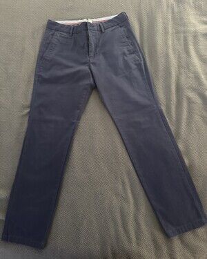 Perk Men’s Navy Slim Fit Pants 31x30 Cotton Stretch Tailored Dress Casual